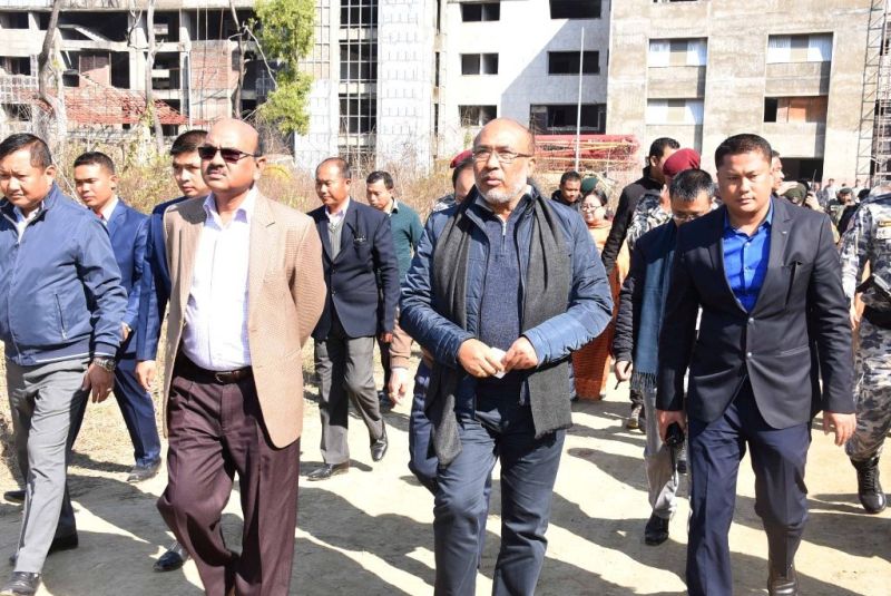 CM inspects construction work of Civil Secretariat