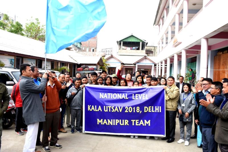 Education Minister flag-offs Kala Utsav participants
