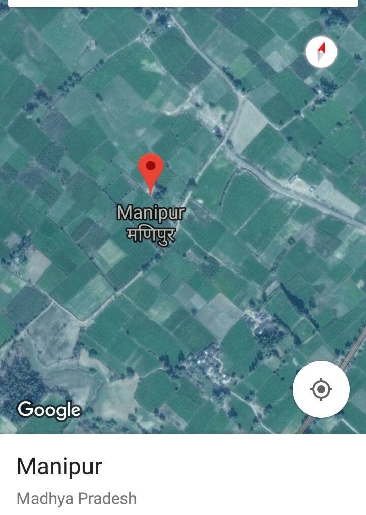 Occurance of the name 'Manipur' in places in India as seen from Google maps  :: May 2018