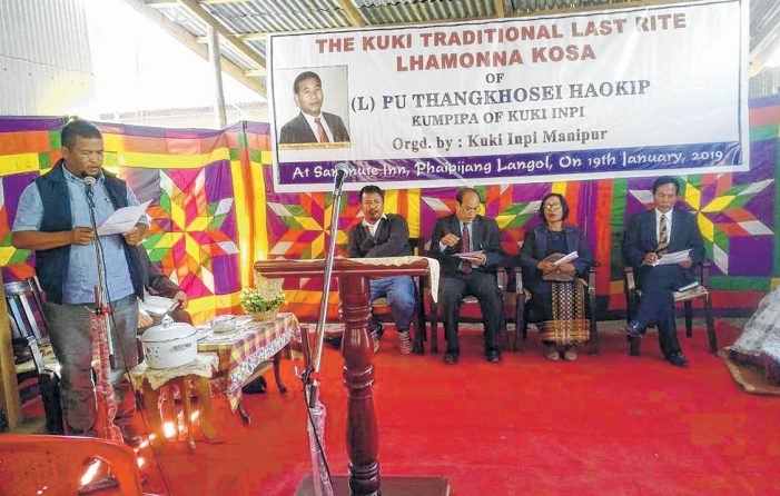 Traditional last rites of Kuki Inpi Kumpipa performed