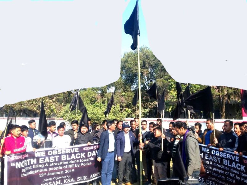Manipur's Students hoisted Black flag as NESO observes 'Black Day'