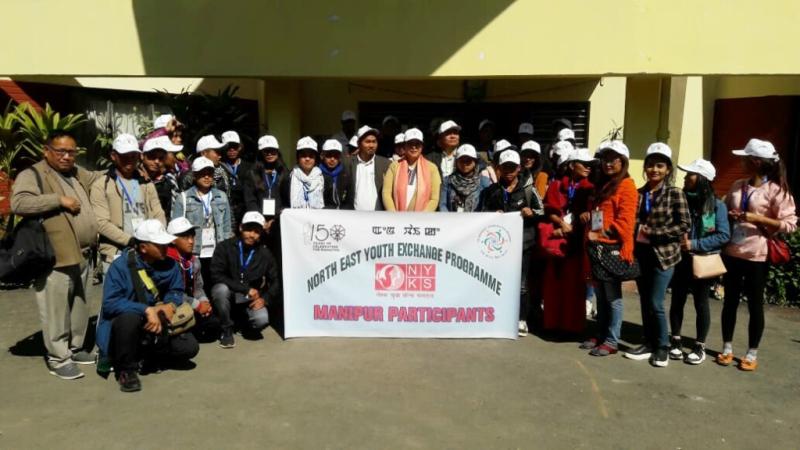 35 youths left Imphal for North East Youth Exchange Programme 