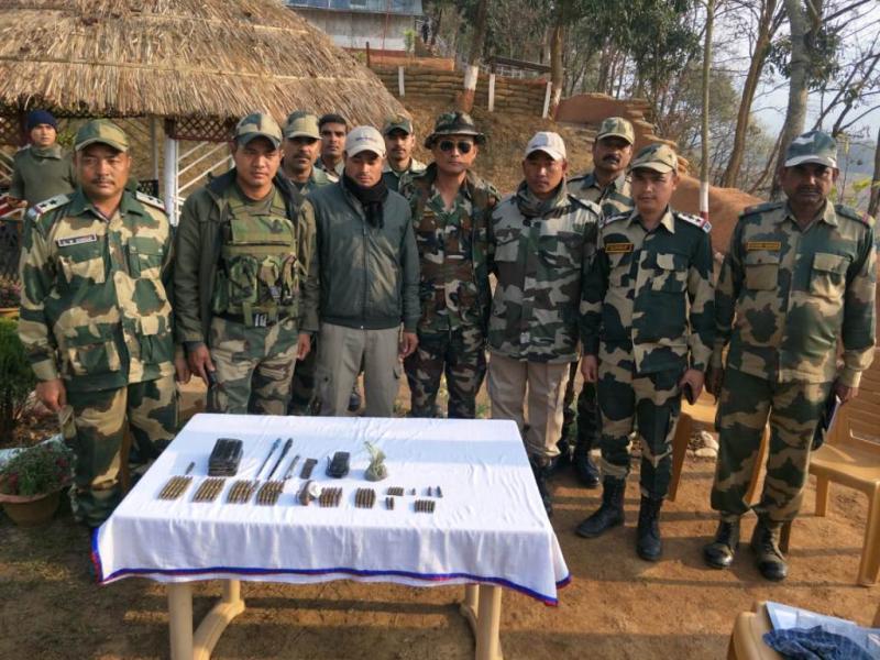 BSF recovered arms and ammunitions