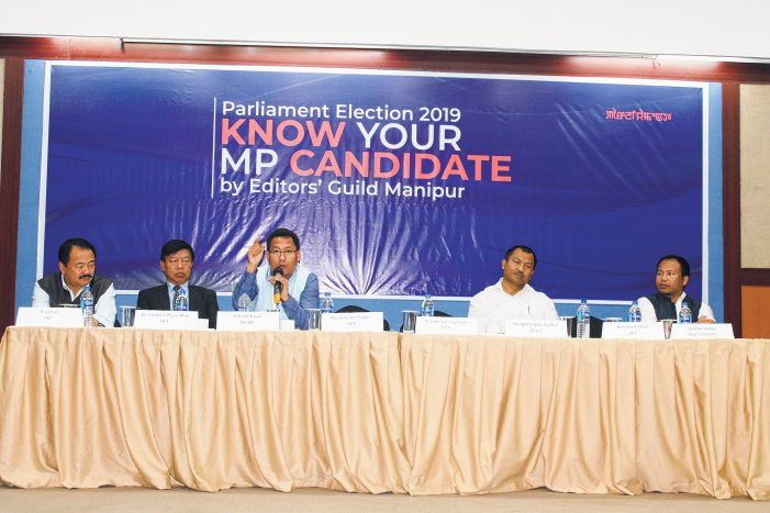  Know Your MP Candidate debate at Hotel Imphal on April 04 2019 
