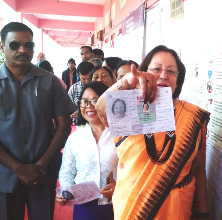Dr Heptulla is the first Governor of Manipur to cast vote in the state