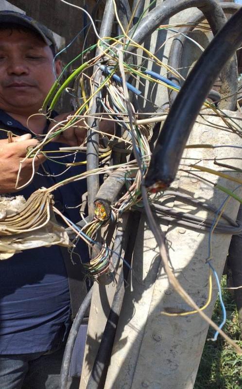 Miscreants cut BSNL cable