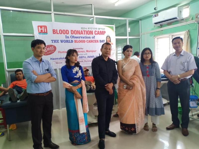 Blood Donation Camp held at JNIMS on World Blood Cancer Day