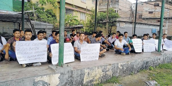 Sit in staged demanding immediate issuance of appointment letters