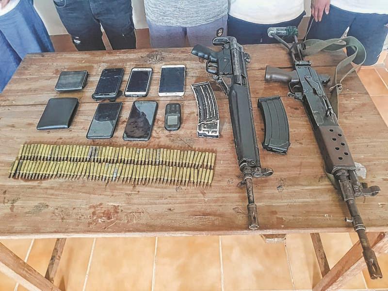 Arms and ammunition seized