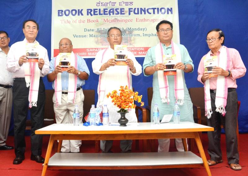 Minister L Jayantakumar Singh releases book titled 'Meiteisingee Ethnography'