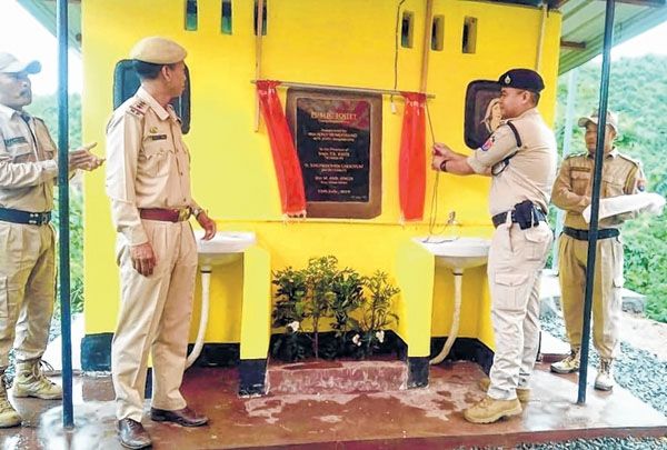 Kangpokpi police construct public toilet at New Keithelmanbi