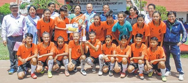 State Subroto Mukerjee Football : Imphal West's Nilamani English School crowned U-17 girls champions
