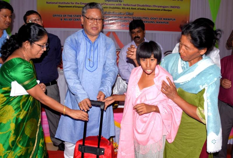 Minister K Shyam Distributes TLM kits to persons with intellectual disabilities