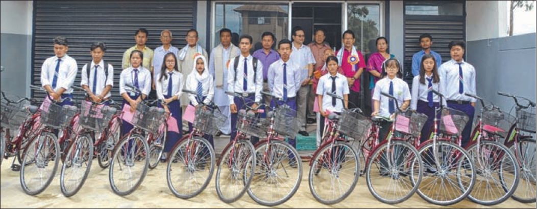 Tayama Charitable Trust celebrates 8th foundation day, gifts bicycles to students