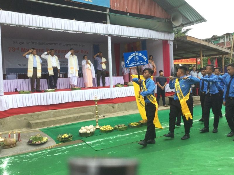 73rd Manipur Independence Day celebrated at Sana Konung and Youth Welfare Ground, Palace Compound