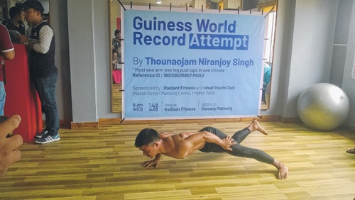 Niranjoy attempts to break, push up Guinness World Record