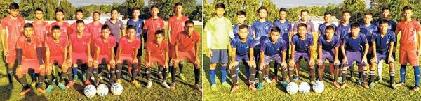 Sainik School Imphal's U-14 and U-17 football teams leave Imphal for TN