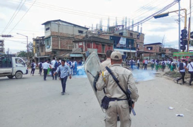 Mysterious death of Babysana : Students brave tear gas shells, mock bombs; many hurt