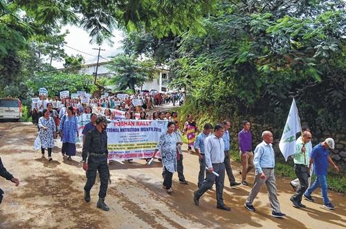 District administration & ICDS Cell, Senapati organises Poshan Rally