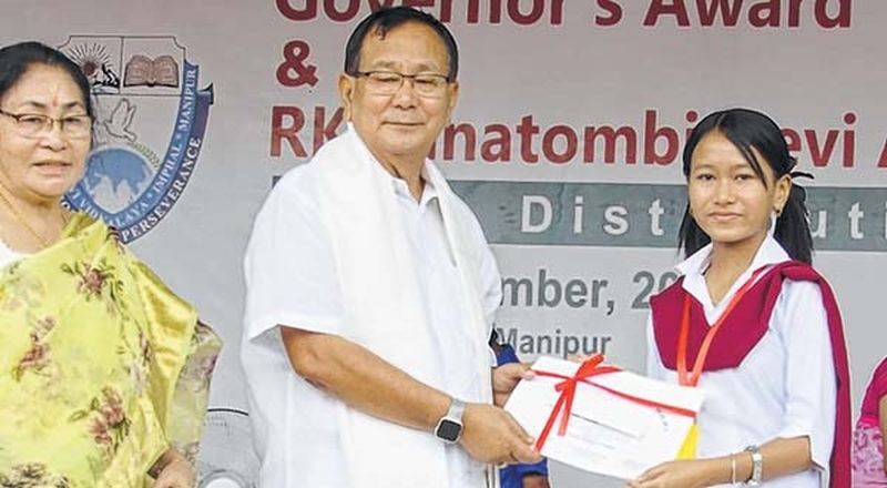 Thongkhatabam Ankita Sharma conferred the Governor's Award