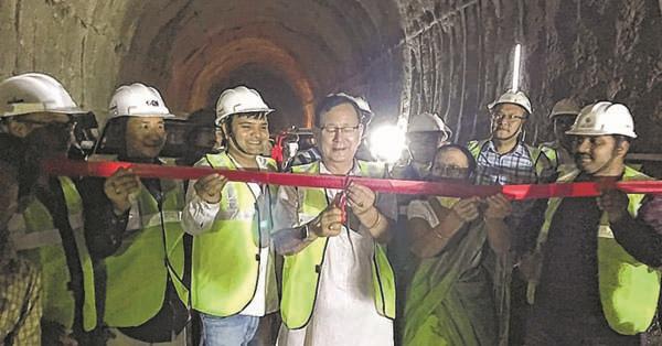 Tunnels connected on Jiribam-Imphal rail line