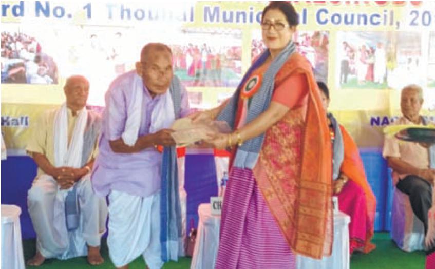 Senior citizens honoured, meritorious award distributed to oustanding students