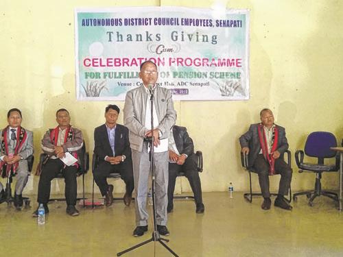 Employees of ADC Senapati celebrate fulfilment of pension scheme