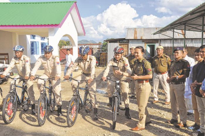 Cycle Petrol Unit of Kakching Police celebrates first anniversary