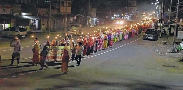 Public alert rally held at Bishnupur and Moirang
