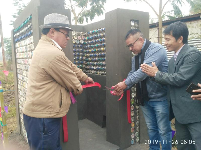 Public urinal constructed by plastic waste inaugurated