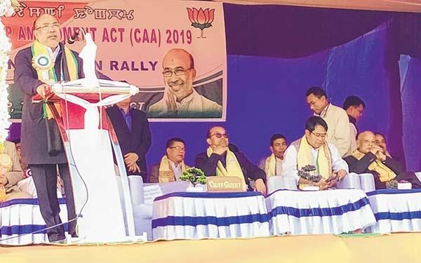 CAA 2019 Jana Jagaran rally at Khangabok ; Biren showers gratitude on Modi, Amit Shah