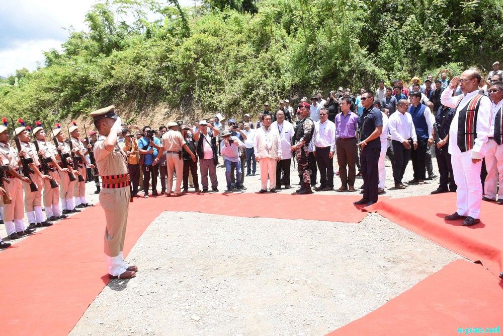 Chief Minister N Biren Singh inaugurated Behiang Police station at Singhat (CCpur Dist) at Indo-Myanmar Border :: June 24 2019