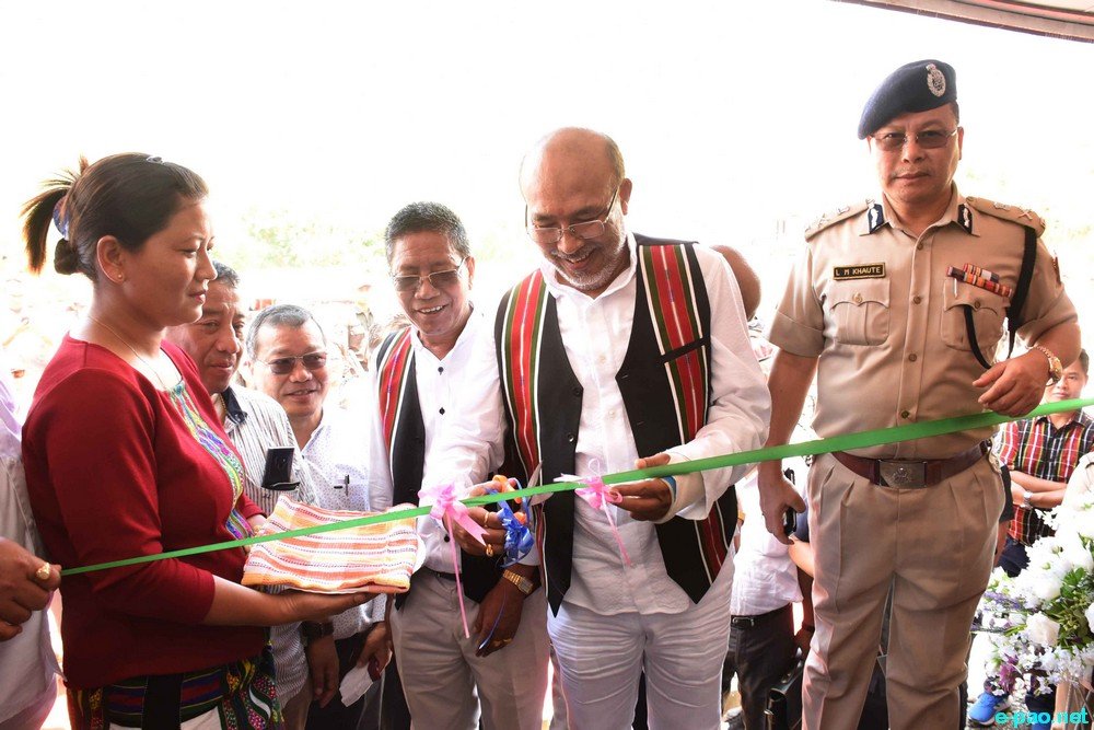 Chief Minister N Biren Singh inaugurated Behiang Police station at Singhat (CCpur Dist) at Indo-Myanmar Border :: June 24 2019