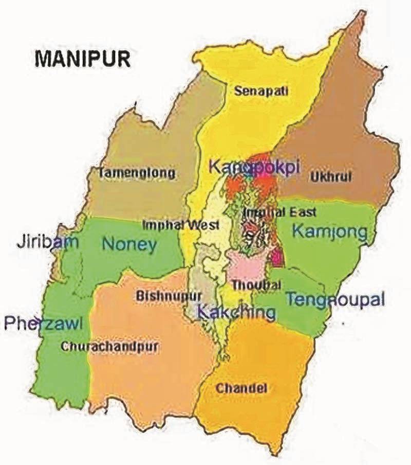 Map of Districts in Manipur