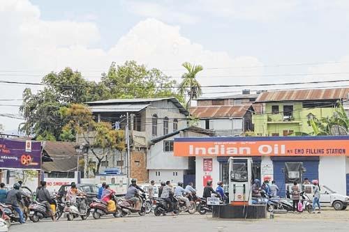Long queues at petrol pumps as panic buying grips Manipur