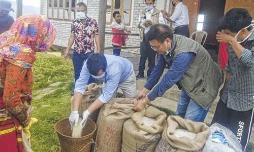 Phungyar AC MLA reaches out with PMGAY rice