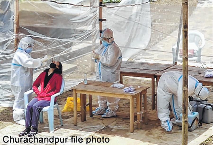  Testing in progress in Churachandpur in June 2020 