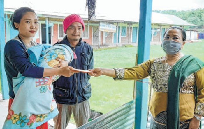 Nemcha Kipgen inspects Manipur's first quarantine baby