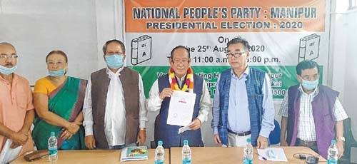 Newly elected NPP Manipur unit president Thangminlien Kipgen felicitated