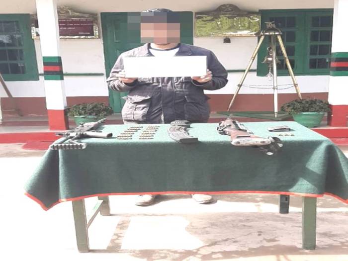 Security forces apprehend arms dealer in Zunheboto