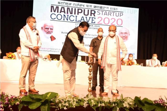 CM graces Manipur Startup Conclave 2020