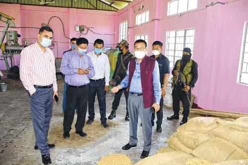 Fishery Minister inspects Govt fish feed mill plant at Lamphelpat