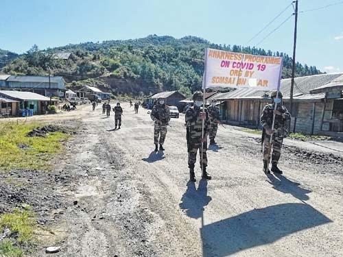 Assam Rifles organises COVID-19 awareness drive