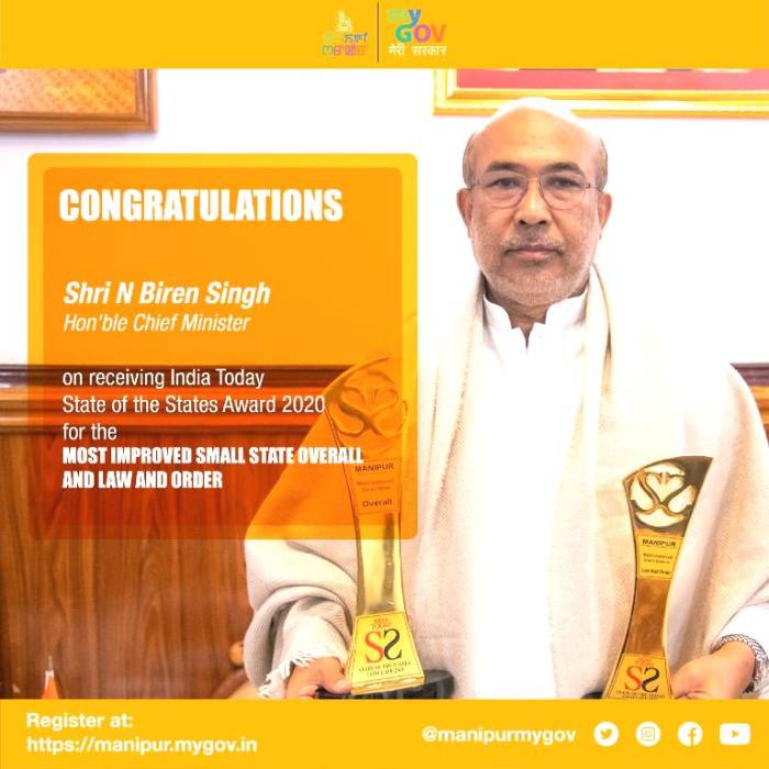Manipur Government bags India Today State of the States Award