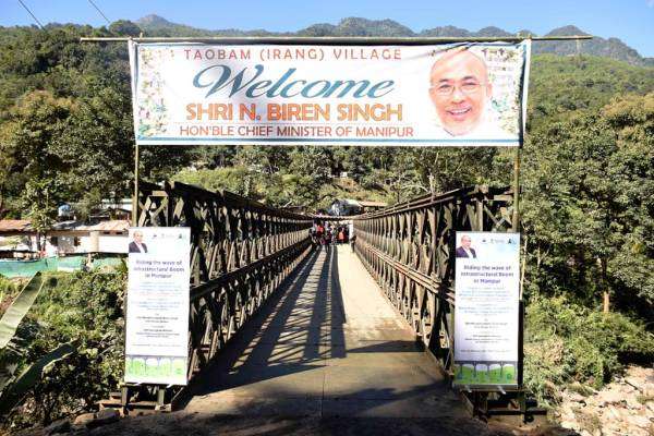 CM lays foundation for Irang RCC Bridge, launches Bailey Bridge