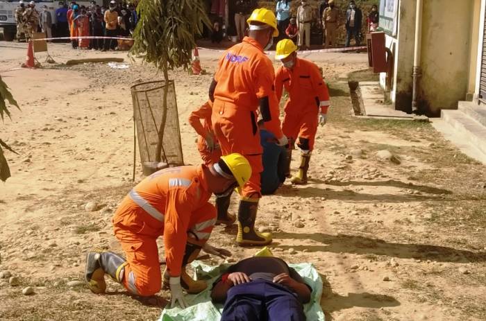 State Level mock exercise on earthquake held at Jiribam