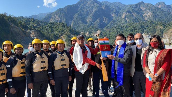 NIMAS completed record breaking water rafting expedition in Arunachal