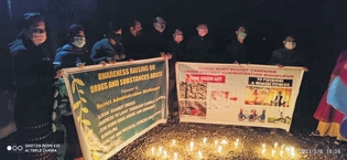 Anti drug campaign, candle rally held