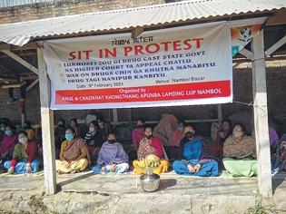 Nupi Samaj sit-in protest continues