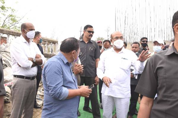 CM inspects sewage treatment plant at Heirangoithong Maibam Leikai